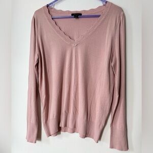 Pink V-Neck Women's Top